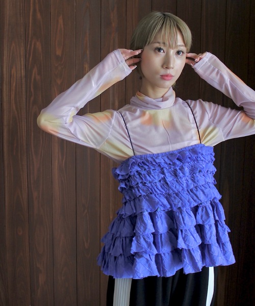 SANSeLF（サンセルフ）の「ニュアンスアートシアートップス【SANSeLF】sanw24a012（その他トップス・レディース・ピンク/ブラウン・FREE）」の22枚目の写真