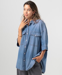 BAYFLOW | [軽い着心地]ハーフスリーブデニムシャツ(シャツ/ブラウス)