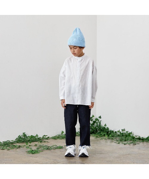 IN THE PARK（インザパーク）の「【MOUN TEN.】Cotton Watch Cap（ニットキャップ/ビーニー・キッズ・アイボリー/サックスブルー/チャコール・FREE）」の5枚目の写真