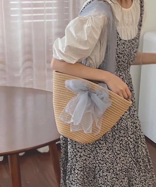 aimoha(アイモハ)の「サマーふんわりリボン付けショルダーバッグ (SS)(ショルダーバッグ・レディース・グレー/ベージュ・FREE)」の21枚目の写真