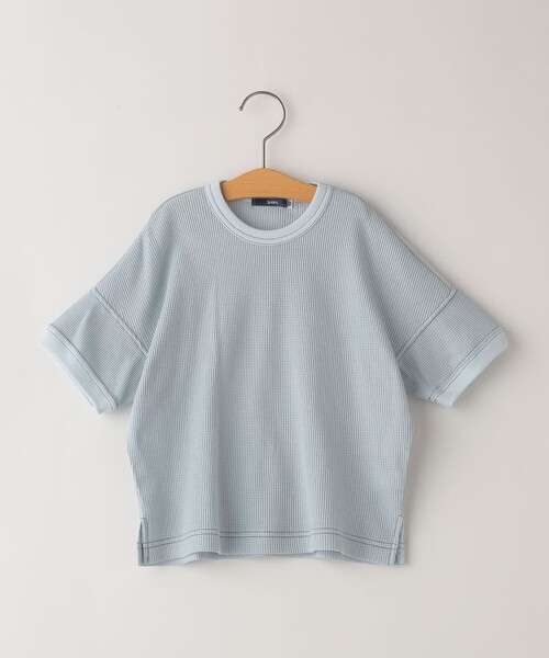 SHIPS（シップス）の「THYARD:85～95cm / ワッフル 半袖 TEE（Tシャツ/カットソー・キッズ・グレー/ブラック/ライトブルー・X-SMALL）」の3枚目の写真