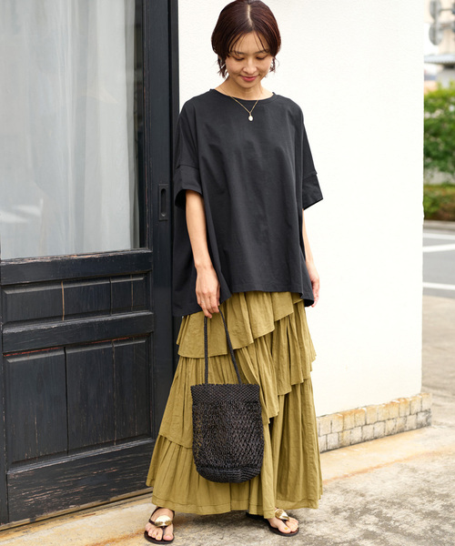 JOURNAL STANDARD relume(ジャーナルスタンダード レリューム)の「《追加》オーガニックコットン汗ジミ防止ワイドT(Tシャツ/カットソー・レディース・グレー/ブラック/ホワイト・FREE)」の18枚目の写真