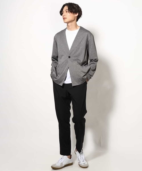 a.v.v（アーヴェヴェ）の「【洗濯機で洗える/接触冷感】ブライト天竺ノーカラーリラックスジャケット（ノーカラージャケット・メンズ・ネイビー/グレー・46/48/50/44）」の15枚目の写真