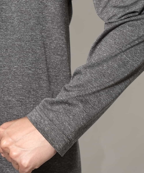 a.v.v（アーヴェヴェ）の「【洗濯機で洗える/接触冷感】ブライト天竺ノーカラーリラックスジャケット（ノーカラージャケット・メンズ・ネイビー/グレー・46/48/50/44）」の9枚目の写真