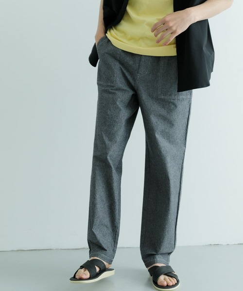 ITEMS URBANRESEARCH(アイテムズ アーバンリサーチ)の「コットンシャンブレー イージーパンツ(その他パンツ・メンズ・ライトブルー/ブルー/チャコールグレー・LARGE/MEDIUM)」の18枚目の写真