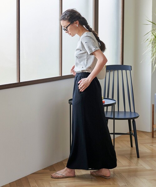 FREAK'S STORE（フリークスストア）の「ミニリボン刺繍 Tシャツ（Tシャツ/カットソー・レディース・ブラック/ライトグレー/オフホワイト・ﾌﾘ-）」の17枚目の写真