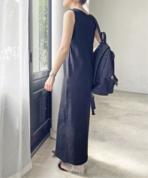 Spick & Span（スピックアンドスパン）の「≪追加≫天竺アメスリロングワンピース（ワンピース・レディース・ブラック/モカ・36/38）」の5枚目の写真