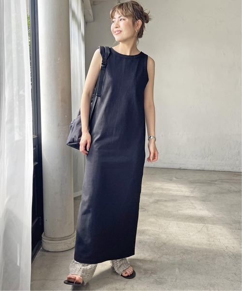 Spick & Span（スピックアンドスパン）の「≪追加≫天竺アメスリロングワンピース（ワンピース・レディース・ブラック/モカ・36/38）」の9枚目の写真