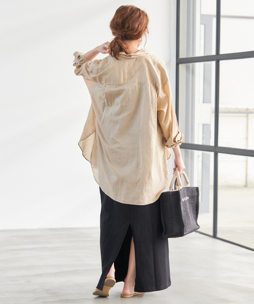 Spick & Span（スピックアンドスパン）の「≪追加≫天竺アメスリロングワンピース（ワンピース・レディース・ブラック/モカ・36/38）」の16枚目の写真