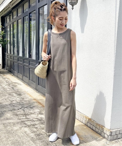 Spick & Span（スピックアンドスパン）の「≪追加≫天竺アメスリロングワンピース（ワンピース・レディース・ブラック/モカ・36/38）」の20枚目の写真