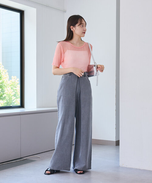 Kastane（カスタネ）の「*グリッターチュールTee（Tシャツ/カットソー・レディース・ブルー/イエロー/ピンク/ブラック・FREE）」の9枚目の写真