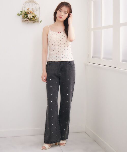 ems excite（エムズエキサイト）の「柄アソートワッフルキャミ（キャミソール・レディース・ブルー/ブラック/レッド/ピンク・FREE）」の21枚目の写真