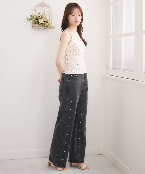 ems excite（エムズエキサイト）の「柄アソートワッフルキャミ（キャミソール・レディース・ブルー/ブラック/レッド/ピンク・FREE）」の20枚目の写真