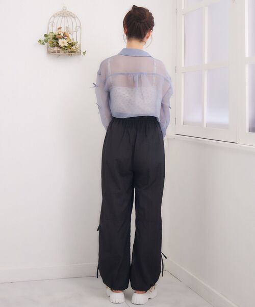 ems excite（エムズエキサイト）の「柄アソートワッフルキャミ（キャミソール・レディース・ブルー/ブラック/レッド/ピンク・FREE）」の10枚目の写真