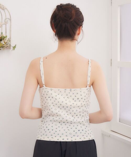 ems excite（エムズエキサイト）の「柄アソートワッフルキャミ（キャミソール・レディース・ブルー/ブラック/レッド/ピンク・FREE）」の6枚目の写真