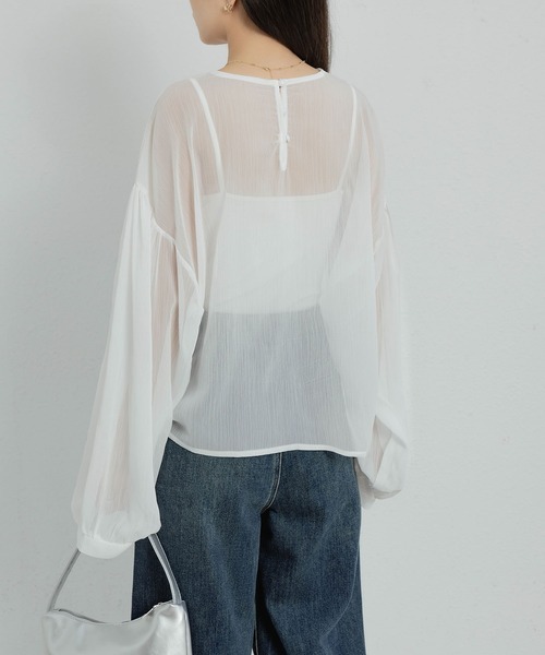 MAISON DE THERESE(メゾン ド テレーズ)の「パフスリーブブラウス(シャツ/ブラウス・レディース・ブラック/ホワイト・FREE)」の18枚目の写真