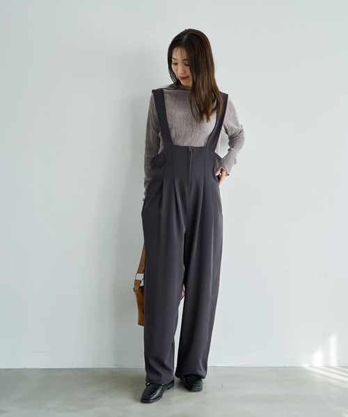 STYLE DELI(スタイルデリ)の「カーヴィータックサロペット(サロペット/オーバーオール・レディース・チャコールグレー/ブラウン系その他・MEDIUM/SMALL)」の22枚目の写真