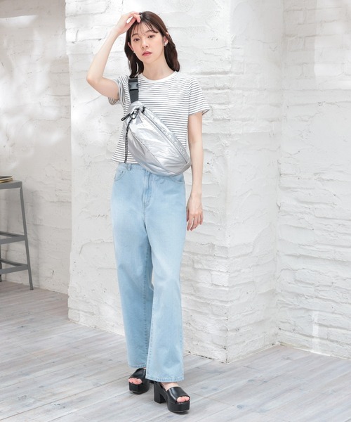 セール】コンパクトショート丈クロップド丈Tシャツトップス（T