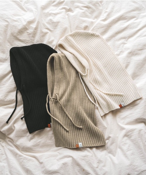 Wpc.（ダブリュピーシー）の「ONDOO バラクラバ ネックウォーマー ニット帽 Wpc.（ネックウォーマー/スヌード・レディース・ブラック/アイボリー/モカ・FREE）」の9枚目の写真