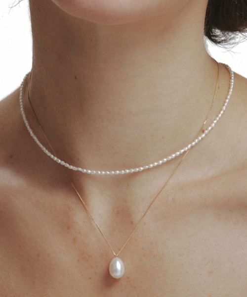 les bonbon(ルボンボン)の「【les bonbon】blanc pearl choker/ブラン パール チョーカー(ネックレス・レディース・ホワイト・FREE)」の13枚目の写真