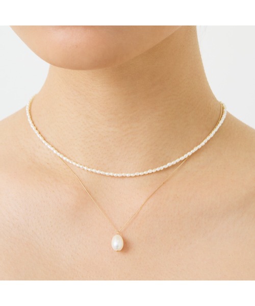 les bonbon(ルボンボン)の「【les bonbon】blanc pearl choker/ブラン パール チョーカー(ネックレス・レディース・ホワイト・FREE)」の14枚目の写真