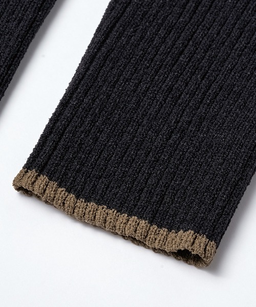 RANAN（ラナン）の「前後2WAYもちもちハイネック配色リブニット（ニット/セーター・レディース・ブラック/ホワイト/モカ/ブルー/オフホワイト/グレー・LL/M/L）」の9枚目の写真