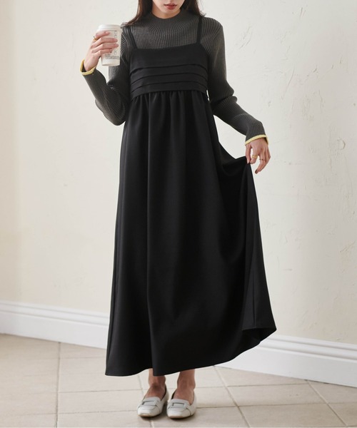 RANAN（ラナン）の「前後2WAYもちもちハイネック配色リブニット（ニット/セーター・レディース・ブラック/ホワイト/モカ/ブルー/オフホワイト/グレー・LL/M/L）」の22枚目の写真