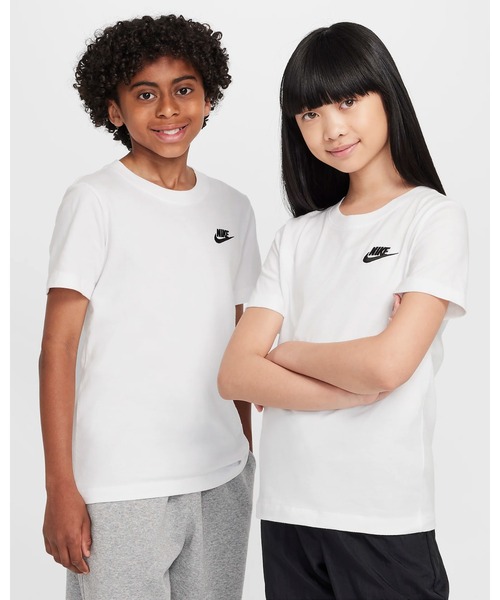 NIKE（ナイキ）の「《NIKEアパレル》YTHNSWEMBフューチュラLBRS/STシャツ（Tシャツ/カットソー・キッズ・ホワイト/ライトブラウン/ブルー系その他・130/140/150/160/170）」の9枚目の写真