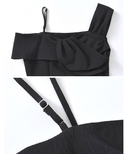 Re:EDIT（リエディ）の「マルチウェイリボンデザインオフショルフレアトップス（シャツ/ブラウス・レディース・ホワイト/ブラック・MEDIUM/LARGE）」の3枚目の写真