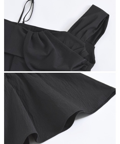 Re:EDIT（リエディ）の「マルチウェイリボンデザインオフショルフレアトップス（シャツ/ブラウス・レディース・ホワイト/ブラック・MEDIUM/LARGE）」の5枚目の写真