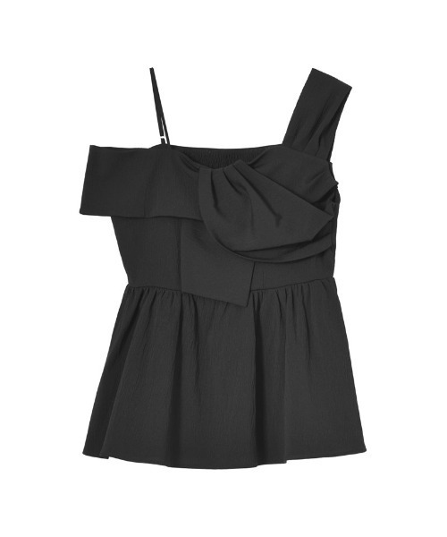 Re:EDIT（リエディ）の「マルチウェイリボンデザインオフショルフレアトップス（シャツ/ブラウス・レディース・ホワイト/ブラック・MEDIUM/LARGE）」の6枚目の写真