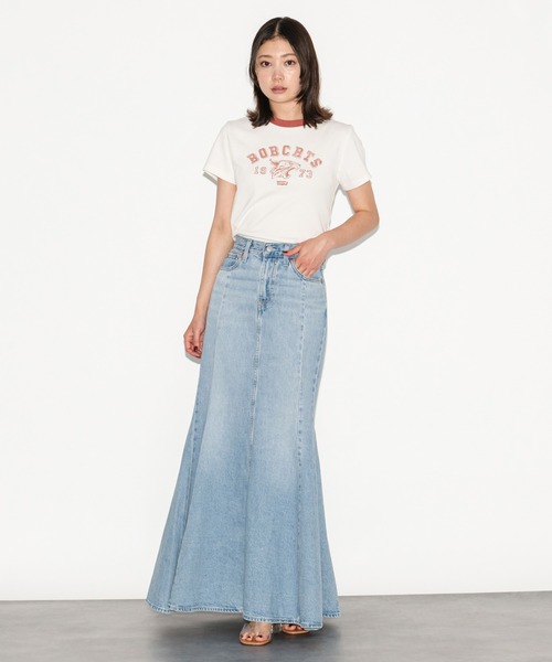 ミィです☆ミリタリー系❤デニム ティアードスカート デニムプリーツミディスカート | 【FOREVER 21 JAPAN
