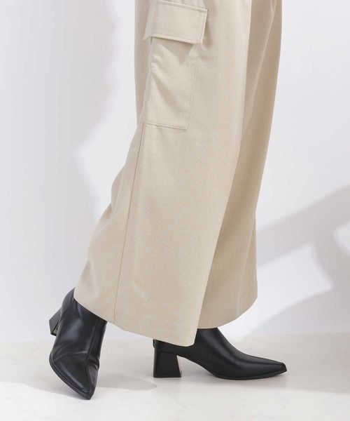 PICCIN（ピッチン）の「【セットアップ可能】ウエストリボンワイドカーゴパンツ（カーゴパンツ・レディース・ブラック/ベージュ・M/S）」の14枚目の写真