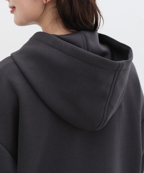 Honeys（ハニーズ）の「ダブルジップゆるパーカー（パーカー・レディース・ライトベージュ/オリーブ/ブラック/コーラルピンク/チャコール・LL/L/M）」の12枚目の写真