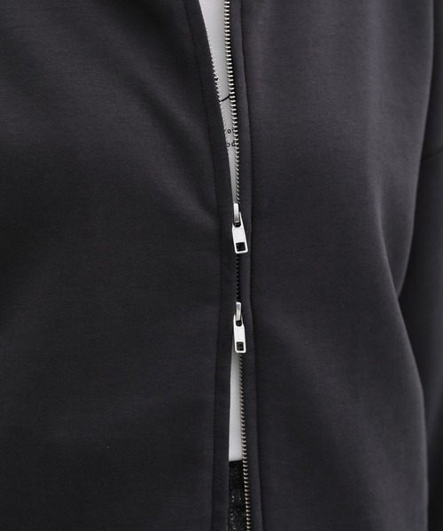 Honeys（ハニーズ）の「ダブルジップゆるパーカー（パーカー・レディース・ライトベージュ/オリーブ/ブラック/コーラルピンク/チャコール・LL/L/M）」の13枚目の写真