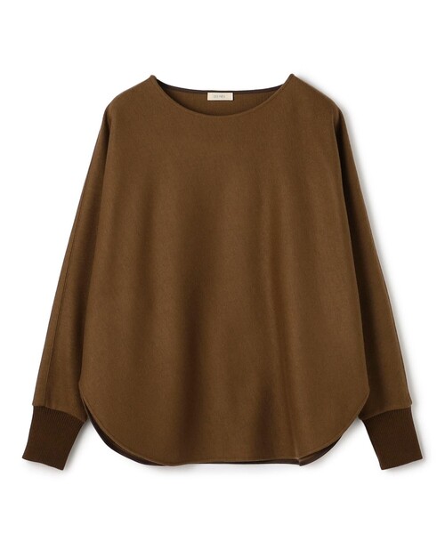 DES PRES（デ・プレ）の「ニットコンビネーション ボートネックプルオーバー（Tシャツ/カットソー・レディース・チャコールグレー/ブラック/ホワイト系その他/パープル/グレー/ネイビー/ダークブルー/ホワイト/ブラウン/ライトブルー・FREE）」の6枚目の写真