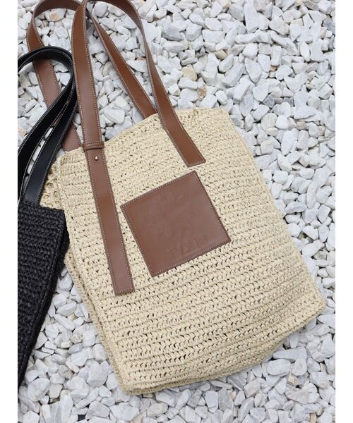 EVRIS（エヴリス）の「ワンポイントペーパーBAG（トートバッグ・レディース・ブラック/ベージュ・FREE）」の7枚目の写真