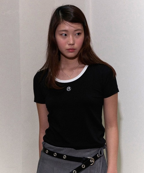 tシャツ PLACE STUDIO／UネッククロップT レディース セール】PALCE STUDIO／UネッククロップT（Tシャツ/カットソー