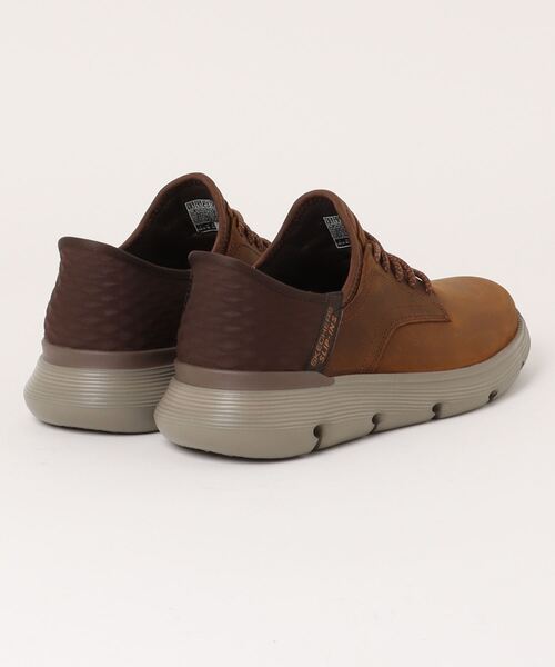 SKECHERS(スケッチャーズ)の「SKECHERS スケッチャーズ SLIP-INS スリップインズ GARZA-GERVIN【軽量】メンズスニーカー ゴムひも ひも結び不要(ガルザガービン) 205046 CDB ダークブラウン(スニーカー・メンズ・ブラウン・25.5cm/26.5cm/27.5cm/26.0cm/27.0cm/28.0cm/30.0cm/29.0cm/28.5cm/25.0cm)」の2枚目の写真