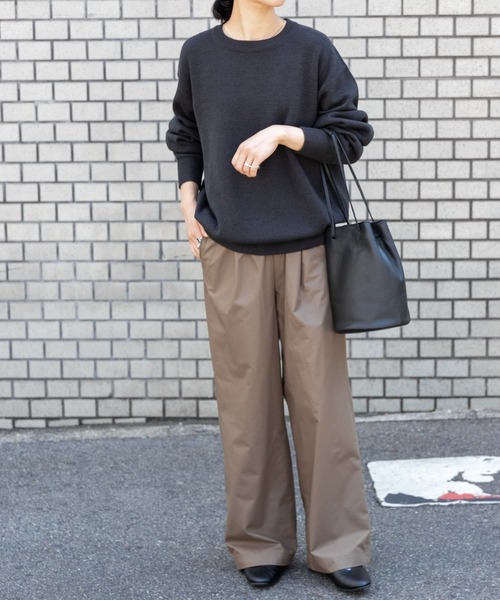 FORK&SPOON（フォークアンドスプーン）の「FORK&SPOON　レザーライクパンツ（その他パンツ・レディース・ブラウン/ブラック・1/2）」の8枚目の写真