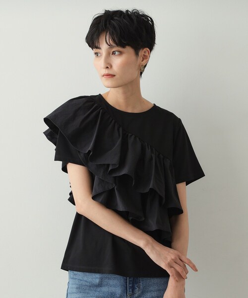 大切な セール】2段フリルカットソー【洗濯機洗い可】（Tシャツ トップス