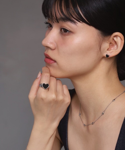 LHME（エルエイチエムイー）の「【WEB限定】“Moment”ハートリング/ブラック/サージカルステンレス（金属アレルギー対応）【LHME / エルエイチエムイー】（リング・レディース・シルバー・15号/13号/11号）」の8枚目の写真