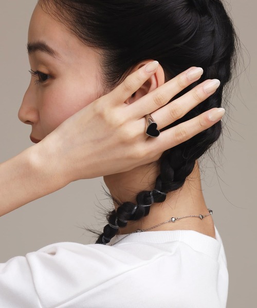 LHME（エルエイチエムイー）の「【WEB限定】“Moment”ハートリング/ブラック/サージカルステンレス（金属アレルギー対応）【LHME / エルエイチエムイー】（リング・レディース・シルバー・15号/13号/11号）」の17枚目の写真