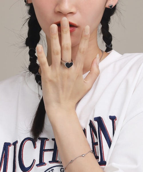 LHME（エルエイチエムイー）の「【WEB限定】“Moment”ハートリング/ブラック/サージカルステンレス（金属アレルギー対応）【LHME / エルエイチエムイー】（リング・レディース・シルバー・15号/13号/11号）」の18枚目の写真