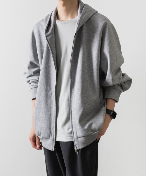 パーカー CO/PE ダブルニット ジップアップフーディー / CO/PE DOUBLE KNIT ZIP UP HOODIE メンズ ATTACHMENT CO⁄PE ダブルニット ジップアップフーディー