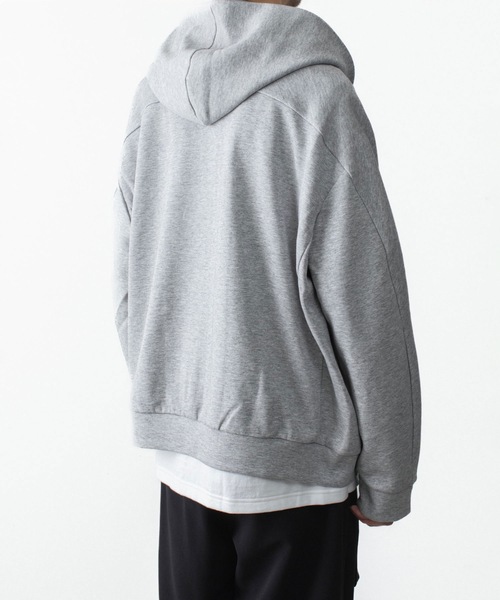 ATTACHMENT(アタッチメント)の「CO/PE ダブルニット ジップアップフーディー / CO/PE DOUBLE KNIT ZIP UP HOODIE(パーカー・メンズ・ブラック/ライトブラウン/グレー・3/2/1/4)」の7枚目の写真