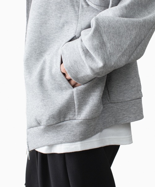 ATTACHMENT(アタッチメント)の「CO/PE ダブルニット ジップアップフーディー / CO/PE DOUBLE KNIT ZIP UP HOODIE(パーカー・メンズ・ブラック/ライトブラウン/グレー・3/2/1/4)」の10枚目の写真