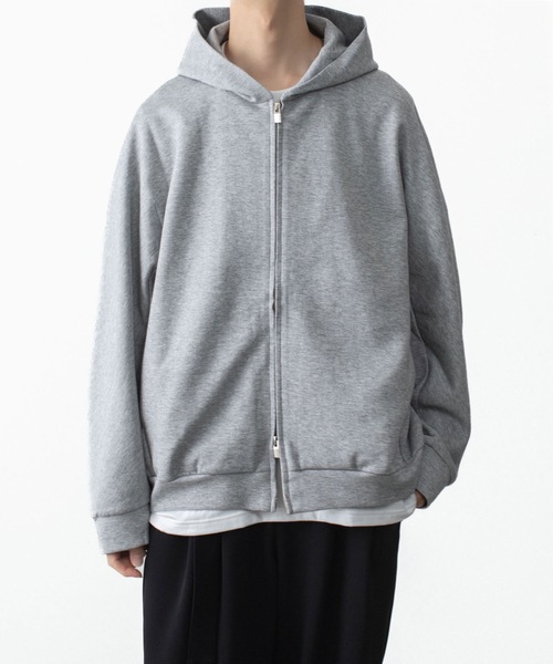 ATTACHMENT(アタッチメント)の「CO/PE ダブルニット ジップアップフーディー / CO/PE DOUBLE KNIT ZIP UP HOODIE(パーカー・メンズ・ブラック/ライトブラウン/グレー・3/2/1/4)」の11枚目の写真