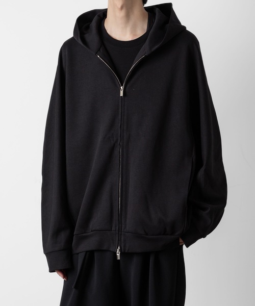 ATTACHMENT(アタッチメント)の「CO/PE ダブルニット ジップアップフーディー / CO/PE DOUBLE KNIT ZIP UP HOODIE(パーカー・メンズ・ブラック/ライトブラウン/グレー・3/2/1/4)」の14枚目の写真