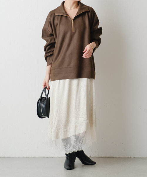 【新品】COLLAGE GALLARDAGALANTE レースサテンスカート セール】レースサテンスカート（スカート）｜COLLAGE